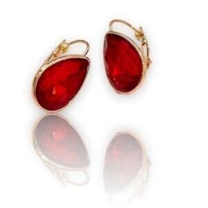 Red Teardrop Earrings